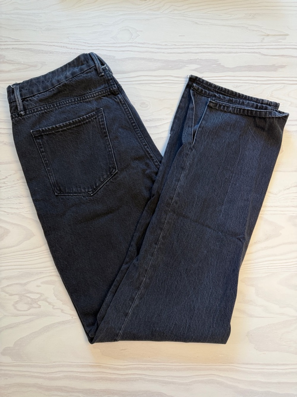Good American Classic High-Rise Boot Cut Black Jeans